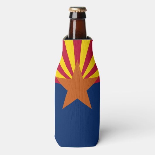 Flag Arizona: Stern, der Kupfer-Staat Flaschenkühler (Flaschenvorderseite)