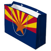 Flag Arizona: Stern, der Kupfer-Staat Große Geschenktüte (Rückseite Schrägansicht)