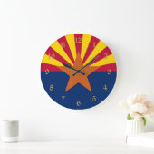 Flag Arizona: Stern, der Kupfer-Staat Große Wanduhr (Zuhause)