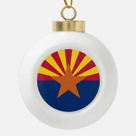 Flag Arizona: Stern, der Kupfer-Staat Keramik Kugel-Ornament (Vorderseite)