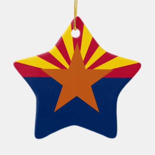 Flag Arizona: Stern, der Kupfer-Staat Keramik Ornament (Vorne)