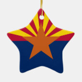 Flag Arizona: Stern, der Kupfer-Staat Keramik Ornament (Hinten)