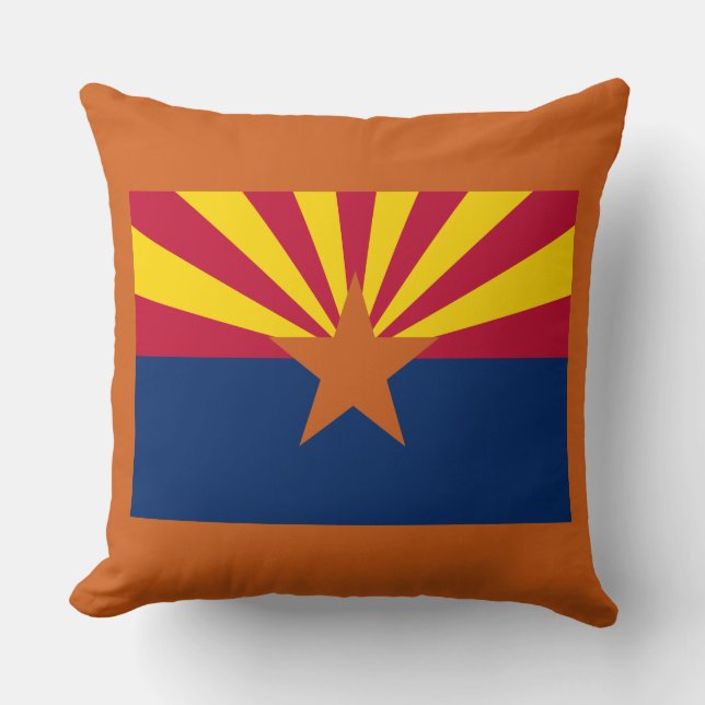 Flag Arizona: Stern, der Kupfer-Staat Kissen (Vorderseite)