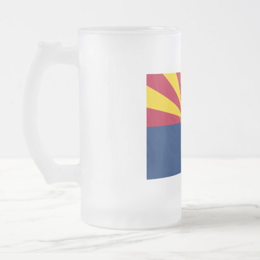 Flag Arizona: Stern, der Kupfer-Staat Mattglas Bierglas (Links)
