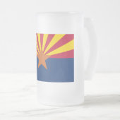 Flag Arizona: Stern, der Kupfer-Staat Mattglas Bierglas (VorderseiteRechts)