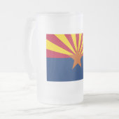 Flag Arizona: Stern, der Kupfer-Staat Mattglas Bierglas (Vorderseite Links)