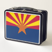 Flag Arizona: Stern, der Kupfer-Staat Metall Brotdose (Vorderseite)