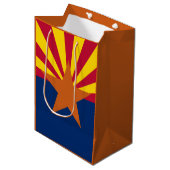 Flag Arizona: Stern, der Kupfer-Staat Mittlere Geschenktüte (Vorderseite Schrägansicht)