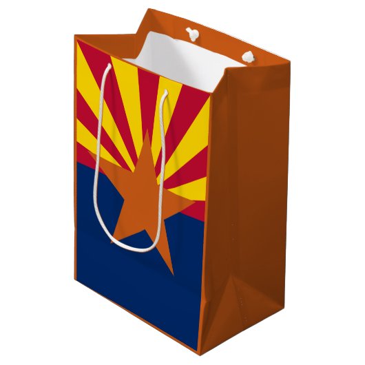 Flag Arizona: Stern, der Kupfer-Staat Mittlere Geschenktüte (Vorderseite Schrägansicht)