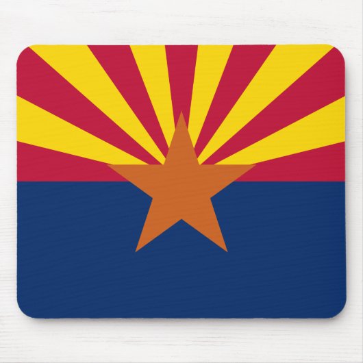Flag Arizona: Stern, der Kupfer-Staat Mousepad (Vorne)