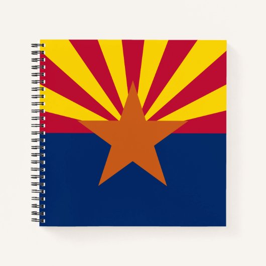 Flag Arizona: Stern, der Kupfer-Staat Notizblock (Vorderseite)