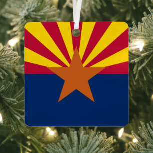 Flag Arizona: Stern, der Kupfer-Staat Ornament Aus Metall