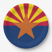 Flag Arizona: Stern, der Kupfer-Staat Pappteller (Vorderseite)