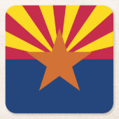 Flag Arizona: Stern, der Kupfer-Staat Rechteckiger Pappuntersetzer (Vorderseite)