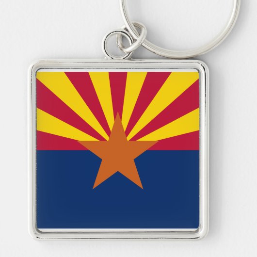Flag Arizona: Stern, der Kupfer-Staat Schlüsselanhänger (Vorne)