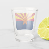 Flag Arizona: Stern, der Kupfer-Staat Schnapsglas (Rückseite)