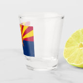 Flag Arizona: Stern, der Kupfer-Staat Schnapsglas (Rechts)
