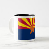 Flag Arizona: Stern, der Kupfer-Staat Zweifarbige Tasse (Vorderseite Links)