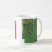 Flag Arkansan + Karte Tasse (VorderseiteRechts)