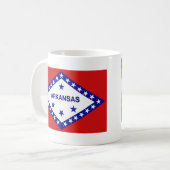 Flag Arkansan + Karte Tasse (Vorderseite Links)