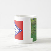 Flag Arkansan + Karte Tasse (Mittel)