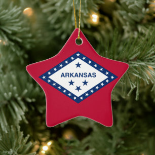 Flag Arkansas Keramik Ornament