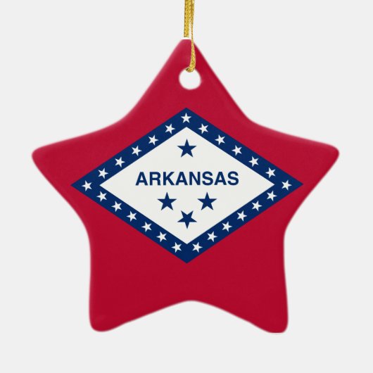 Flag Arkansas Keramik Ornament (Hinten)