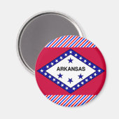 Flag Arkansas Magnet (Vorderseite/Rückseite)