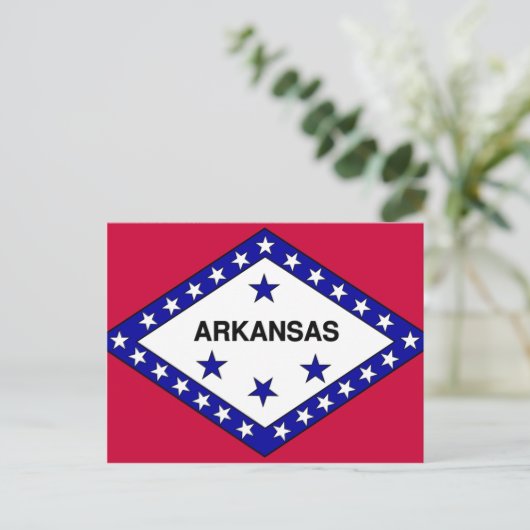Flag Arkansas Postkarte (Stehend Vorderseite)