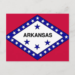 Flag Arkansas Postkarte