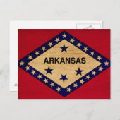 Flag Arkansas Postkarte (Vorne/Hinten)