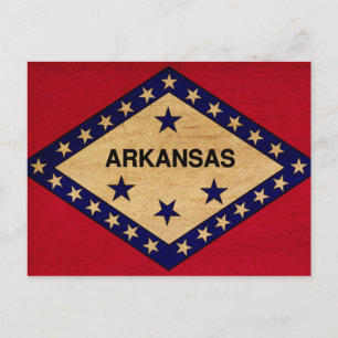 Flag Arkansas Postkarte