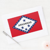 Flag Arkansas Rechteckiger Aufkleber (Umschlag)