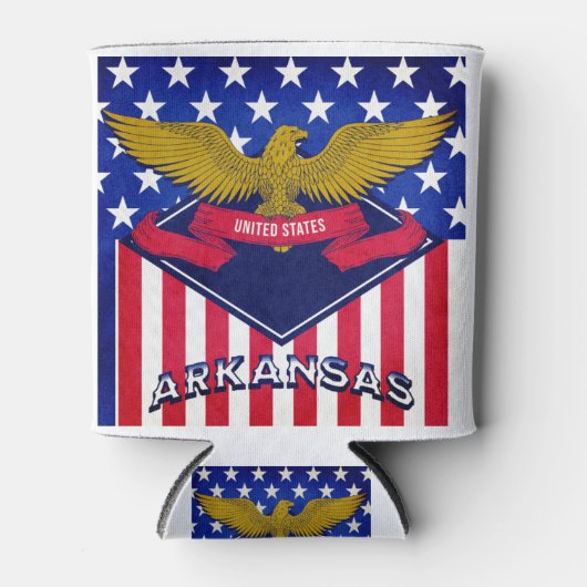 Flag Arkansas USA Dosenkühler (Vorderseite)