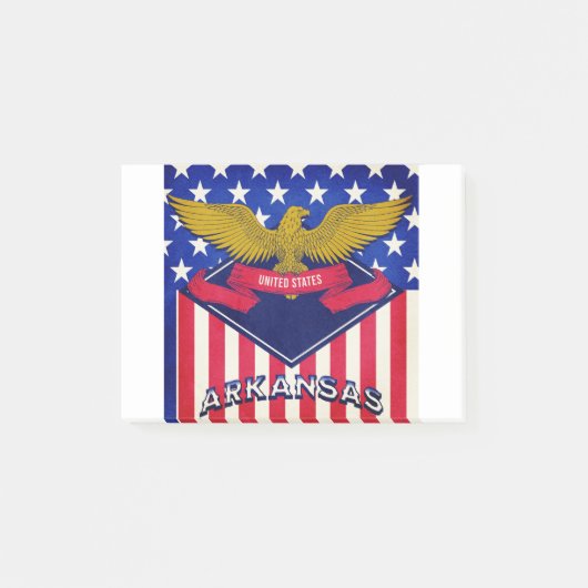 Flag Arkansas USA Post-it Klebezettel (Vorderseite)