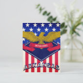 Flag Arkansas USA Postkarte (Stehend Vorderseite)