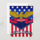 Flag Arkansas USA Postkarte (Vorne/Hinten)