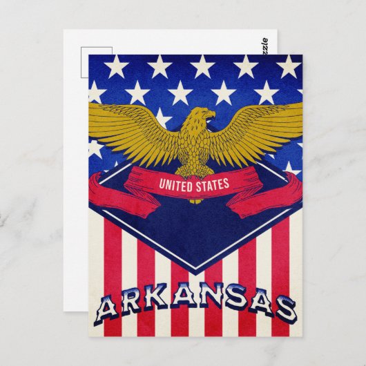 Flag Arkansas USA Postkarte (Vorne/Hinten)