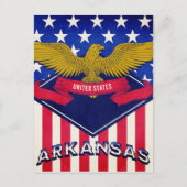 Flag Arkansas USA Postkarte (Vorderseite)