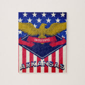 Flag Arkansas USA Puzzle (Vertikal)