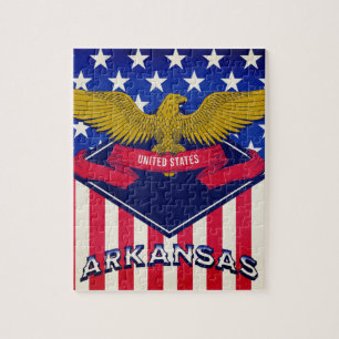 Flag Arkansas USA Puzzle