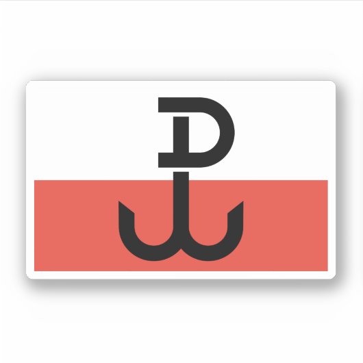 Flag Armia Krajowa Aufkleber (Vorderseite)