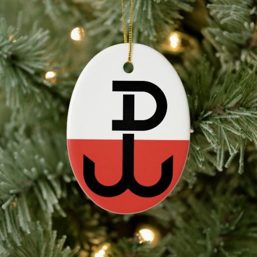 Flag Armia Krajowa Keramik Ornament (Baum)