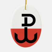 Flag Armia Krajowa Keramik Ornament (Vorne)