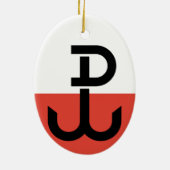 Flag Armia Krajowa Keramik Ornament (Hinten)