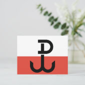Flag Armia Krajowa Postkarte (Stehend Vorderseite)