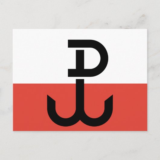 Flag Armia Krajowa Postkarte (Vorderseite)