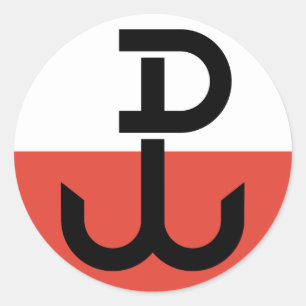 Flag Armia Krajowa Runder Aufkleber