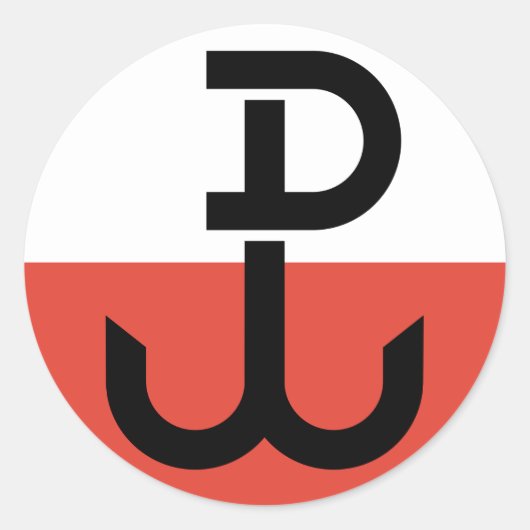 Flag Armia Krajowa Runder Aufkleber (Vorderseite)