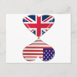 Flag Art in Großbritannien und den USA Postkarte